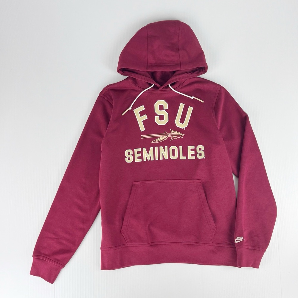 Nike FSU Seminoles Maroon Red Club Hoodie Long Sleeve Hooded Jacket Top